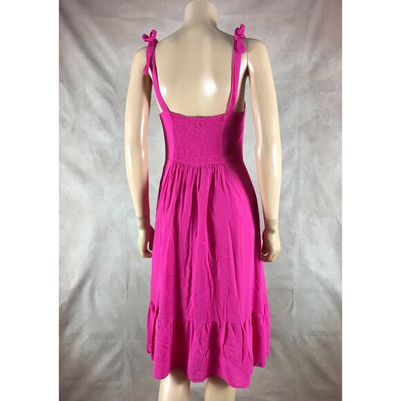 Steve Madden Fuchsia Bustier Midi Dress Size 6 - Picture 7 of 7